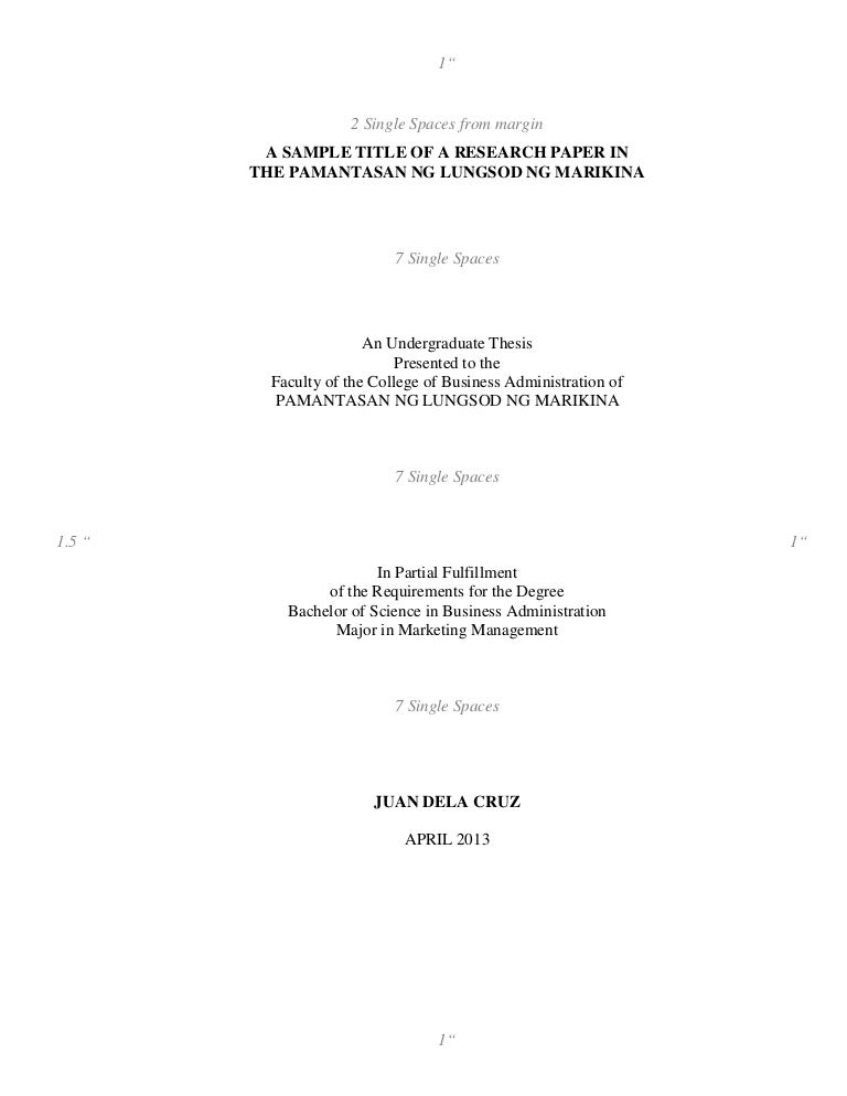 thesis for business major